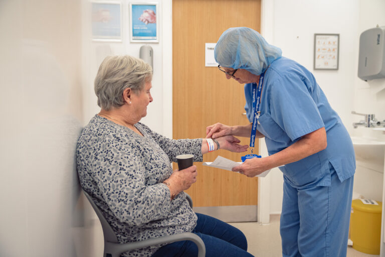 SpaMedica Nurse checking SpaMedica patient details