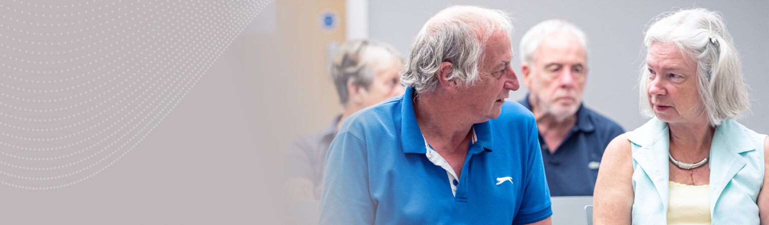 Two SpaMedica patients sat chatting in the waiting room at SpaMedica Wokingham