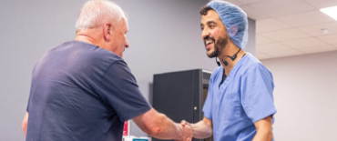 SpaMedica surgeon shaking hands with a patient