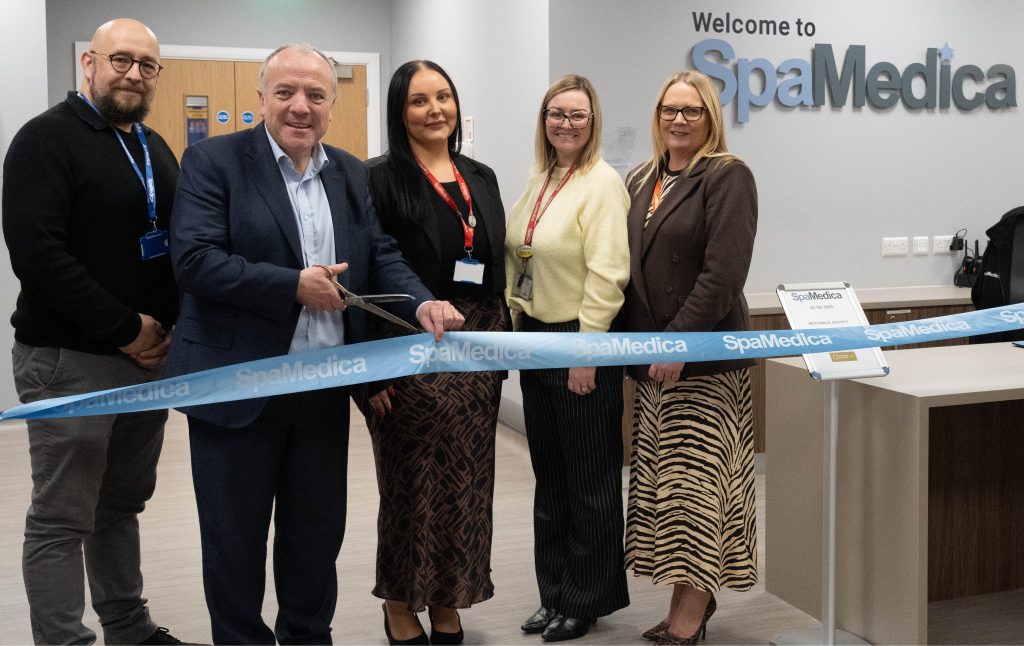 Mike Kane MP pictured with SpaMedica staff